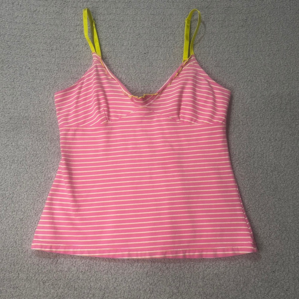 Victoria's Secret PINK Camisole Vintage 2006 M Pink Striped Y2K Coquette Tank